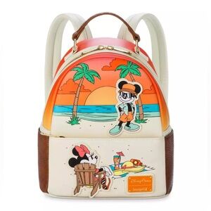 Mickey and Minnie Mouse Beach Loungefly mini
